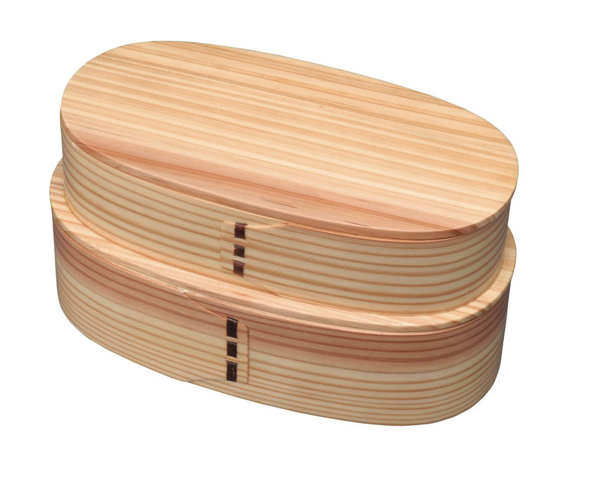 Yamaya Lacquerware Shop Magewappa Two-Tiered Wooden Lunch Box Large Capacity-Kiichin - The #1 Place for Japanese Goods in Your Hand!