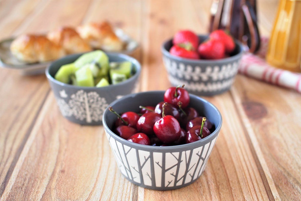 Minoru Pottery Small Gray Water-Repellent Bowl Plantery Border M-Kiichin - The #1 Place for Japanese Goods in Your Hand!