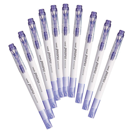 Mitsubishi Pencil ProPass Window Light Violet Color Marker 10 Pieces Set-Kiichin - The #1 Place for Japanese Goods in Your Hand!