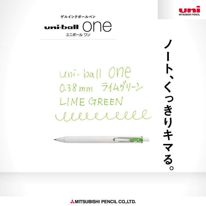 Mitsubishi Pencil Uniball One Gel Ballpoint Pen 0.38 Lime Green 10-pieces-Kiichin - The #1 Place for Japanese Goods in Your Hand!