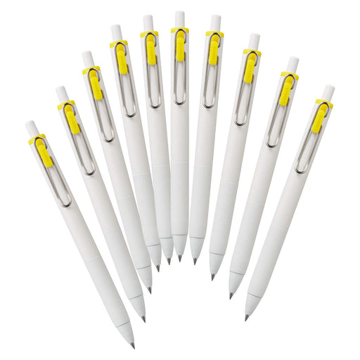 Mitsubishi Pencil Uniball One Gel Ballpoint Pen 0.38mm Yellow 10-Pack-Kiichin - The #1 Place for Japanese Goods in Your Hand!