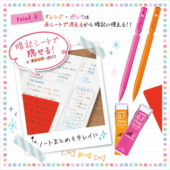 Mitsubishi Pencil Unicolor Mechanical Pencil 0.7 Erasable Green Lead M7102C.6-Kiichin - The #1 Place for Japanese Goods in Your Hand!