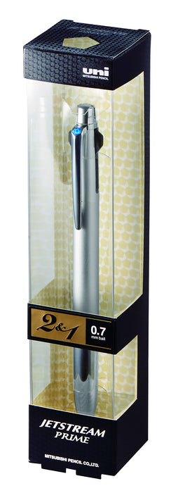 Mitsubishi Pencil Jet Stream Prime 2&1 Silver Multi-Function 0.7 Pen Easy to Write-Kiichin - The #1 Place for Japanese Goods in Your Hand!