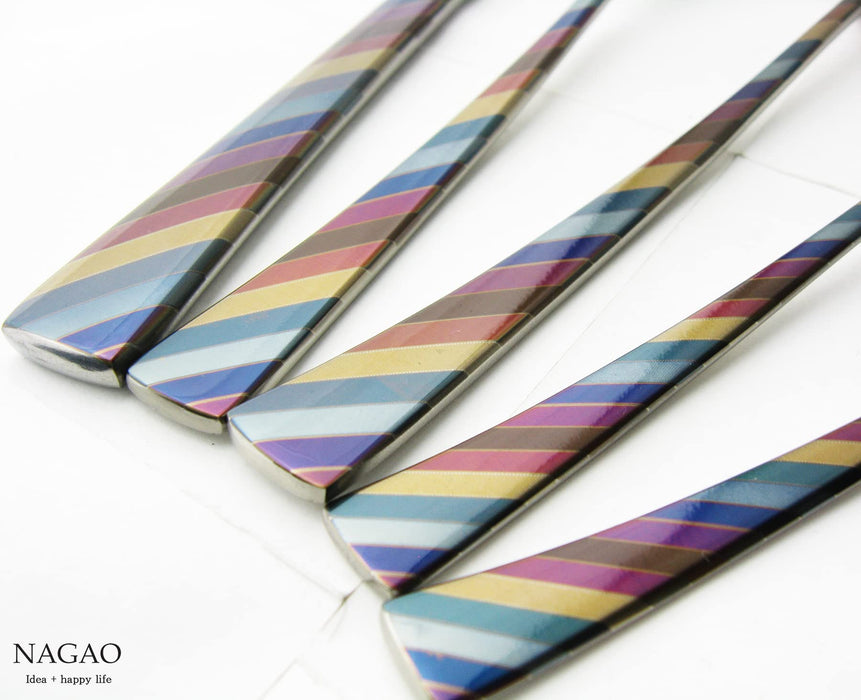 Nagao Niji Dinner Spoon 17.8cm Stainless Steel Multi-Colored Japan Made-Kiichin - The #1 Place for Japanese Goods in Your Hand!