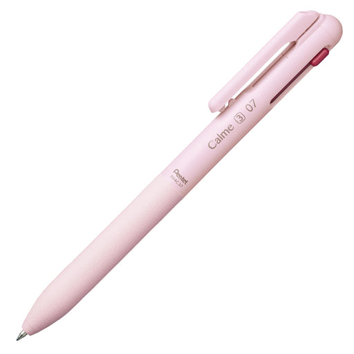Pentel Calme 3-Color 0.7mm Ballpoint Pen in Pink - BXAC37P Model-Kiichin - The #1 Place for Japanese Goods in Your Hand!