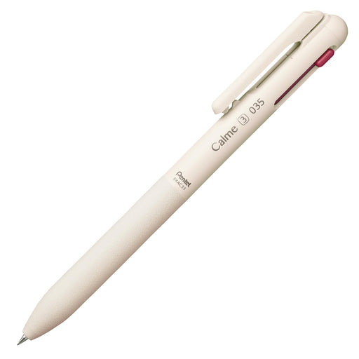 Pentel Calme 3-Color Ballpoint Pen Ultra Fine 0.35mm Beige - BXAC33H-Kiichin - The #1 Place for Japanese Goods in Your Hand!