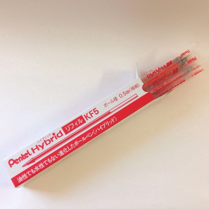 Pentel Red Hybrid 0.5 Ballpoint Pen Refill Set of 10-Kiichin - The #1 Place for Japanese Goods in Your Hand!