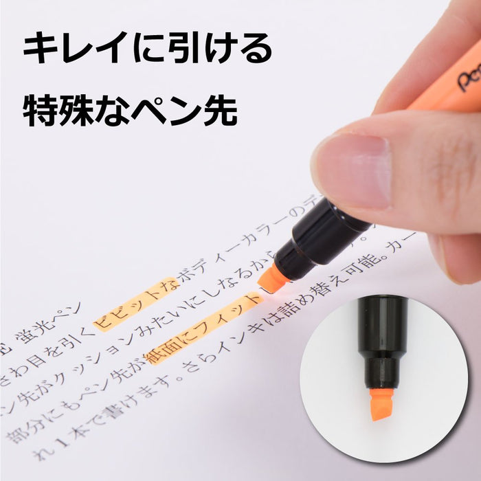 Pentel Fitline Orange Highlighter 10-Count Pack - SLW11-F-Kiichin - The #1 Place for Japanese Goods in Your Hand!
