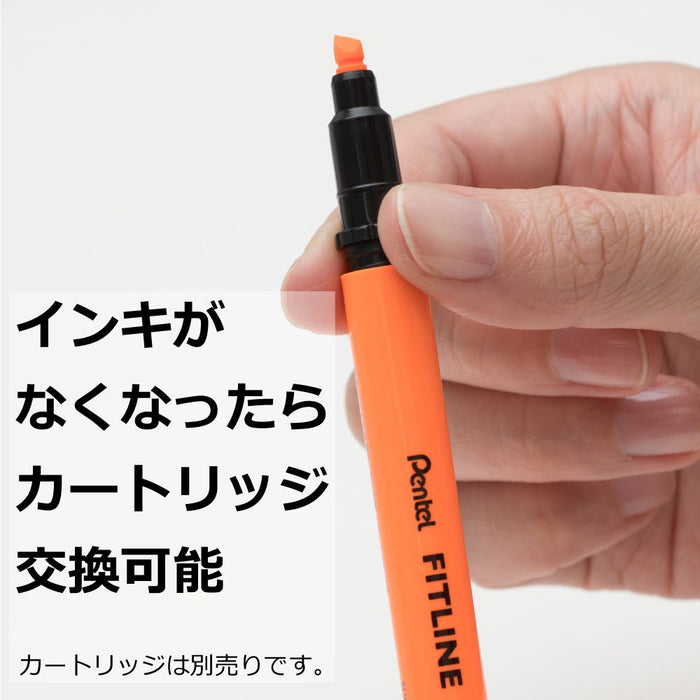 Pentel Fitline Orange Highlighter 10-Count Pack - SLW11-F-Kiichin - The #1 Place for Japanese Goods in Your Hand!
