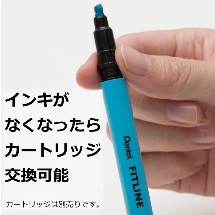 Pentel Fitline Sky Blue Highlighter Xslw11-S Pack of 5-Kiichin - The #1 Place for Japanese Goods in Your Hand!