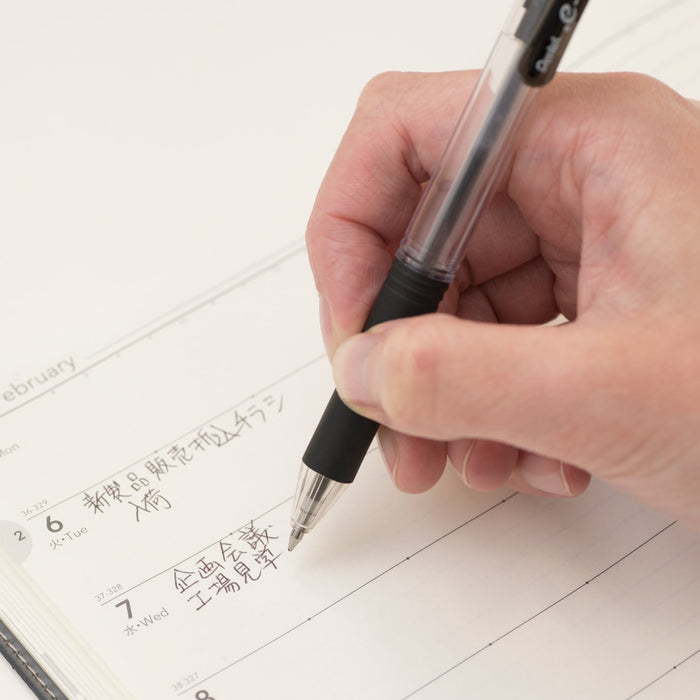 Pentel Dot E Bk127-A Black Oil-Based Ballpoint Pen 0.7 mm Pack of 10-Kiichin - The #1 Place for Japanese Goods in Your Hand!