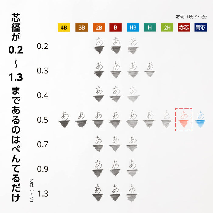 Pentel Ein Sharp Lead 0.5mm Red 3 Pieces - Amz-Xc285Rd3P-Kiichin - The #1 Place for Japanese Goods in Your Hand!