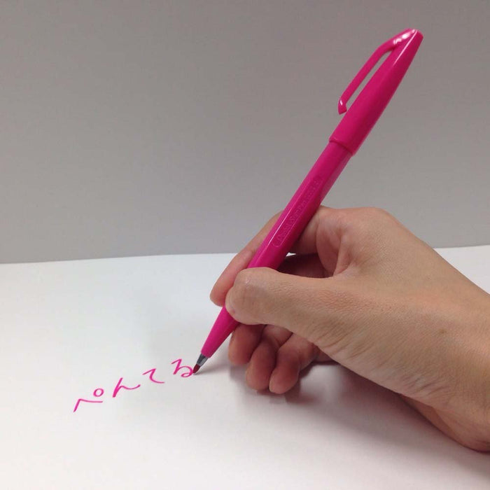 Pentel S520-Pd Signature Pink Water-Based Pen Set - Pack of 10-Kiichin - The #1 Place for Japanese Goods in Your Hand!