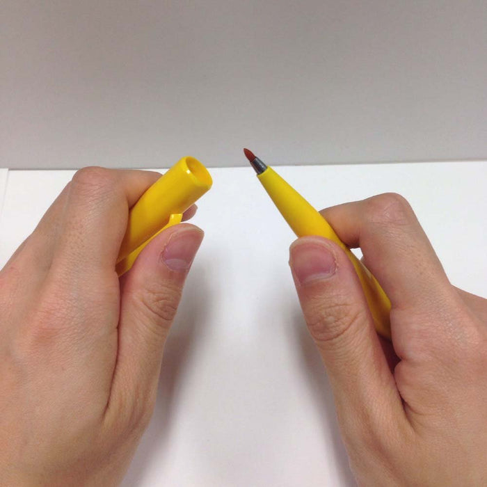 Pentel S520-GD Water-Based Signature Pen Set Yellow Pack of 10-Kiichin - The #1 Place for Japanese Goods in Your Hand!