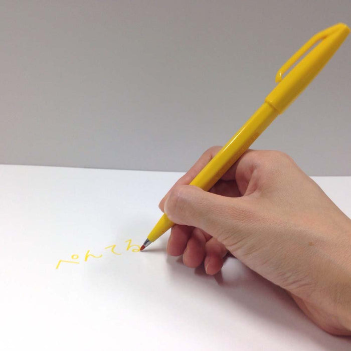Pentel S520-GD Water-Based Signature Pen Set Yellow Pack of 10-Kiichin - The #1 Place for Japanese Goods in Your Hand!