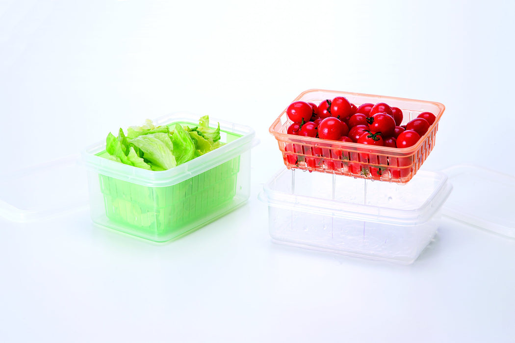 Sanko Plastic D-Pack with Colander Green D-9D Azl8606 Kitchen Essential-Kiichin - The #1 Place for Japanese Goods in Your Hand!