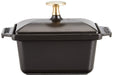 Staub Half Terrine Black Terrine Pot 15x11cm IH Compatible Japanese 40509-571-Kiichin - The #1 Place for Japanese Goods in Your Hand!