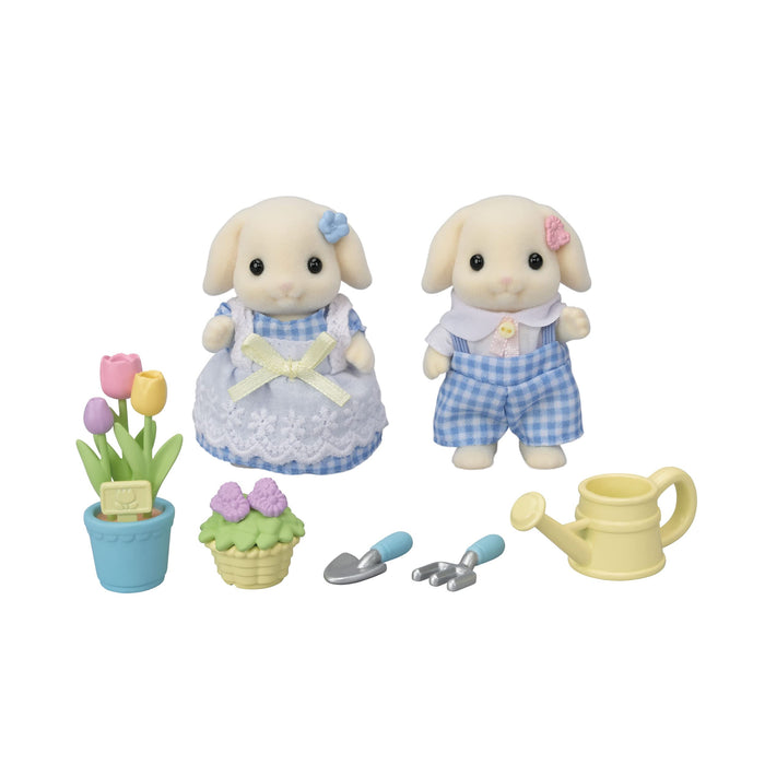 Epoch Sylvanian Families Flora Rabbit Siblings Doll & Furniture Set Toy Dollhouse for Ages 3+-Kiichin - The #1 Place for Japanese Goods in Your Hand!