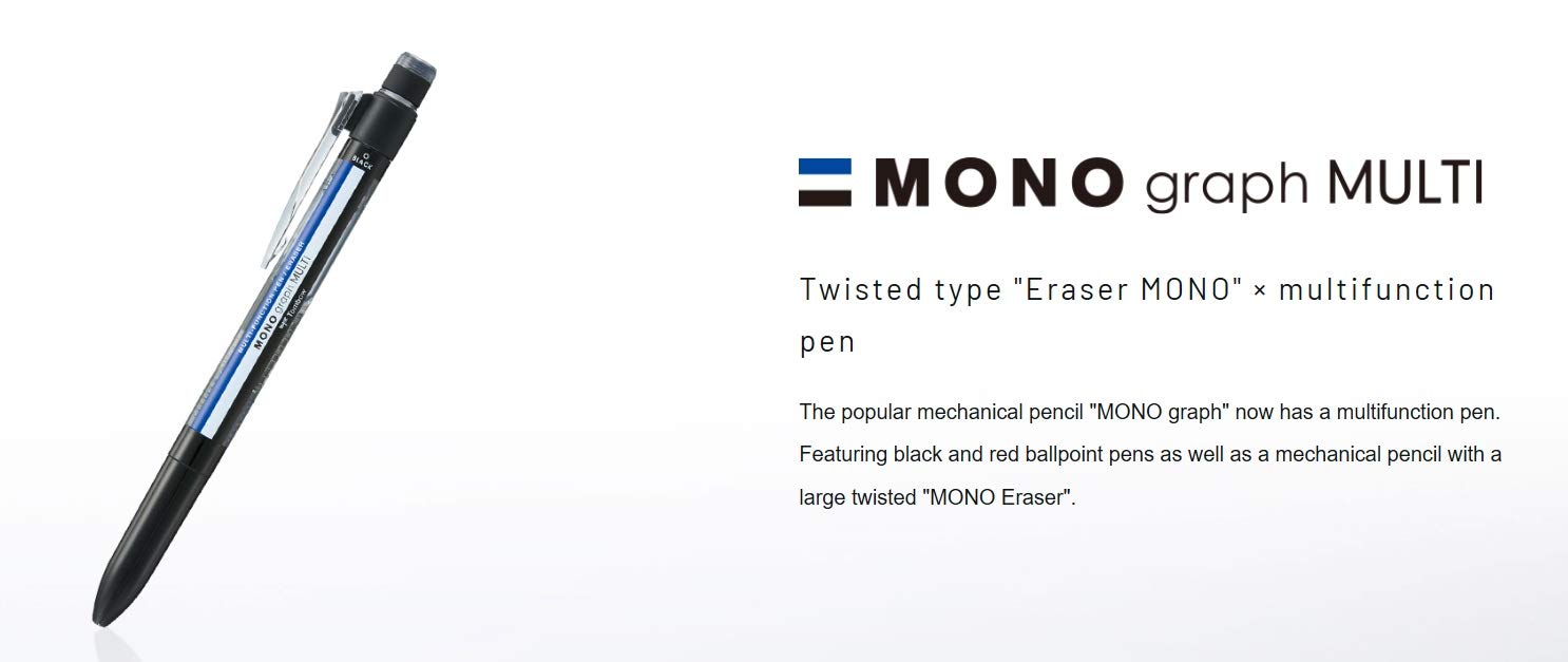 Tombow Multifunctional Mono Monograph Pen with 2 Functions Gold Eraser CPA-161B-Kiichin - The #1 Place for Japanese Goods in Your Hand!