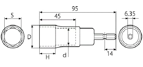 Top Kogyo Alpha Socket Set for Drills 8-14mm Hex Made in Japan-Kiichin - The #1 Place for Japanese Goods in Your Hand!