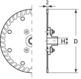 Top Kogyo Diamond Wheel with Flange 105mm for Concrete Brick Tile Grinding-Kiichin - The #1 Place for Japanese Goods in Your Hand!