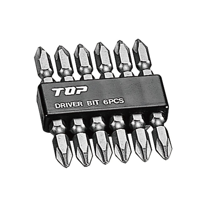 Top Kogyo Driver Bit Set 6pc No.2 Magnet Catch 65mm for Electric Drills-Kiichin - The #1 Place for Japanese Goods in Your Hand!