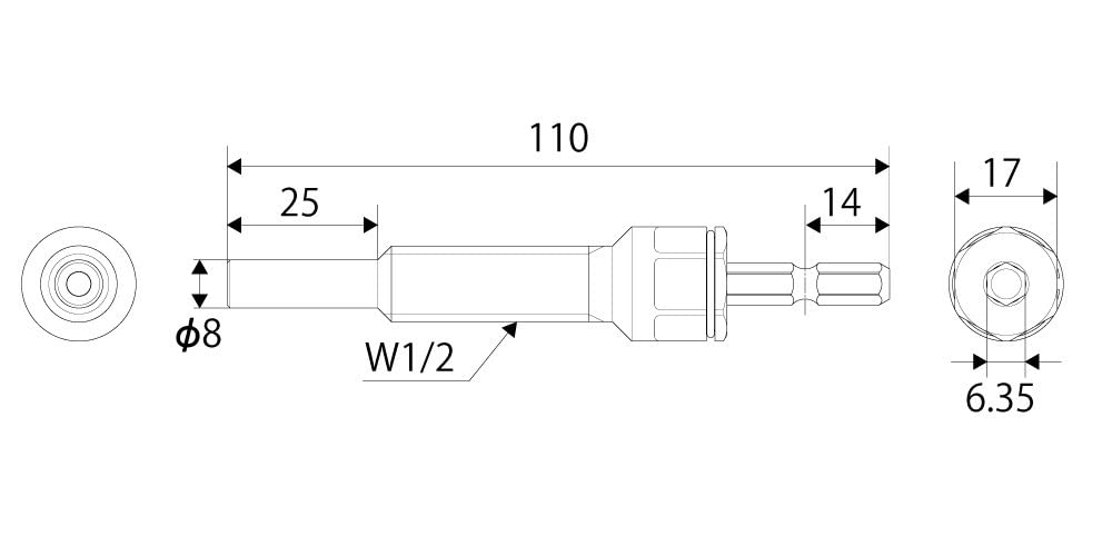 Top Kogyo Multi-Anchor Removal Tool for Drills Magnetic 17mm Wrench Use-Kiichin - The #1 Place for Japanese Goods in Your Hand!
