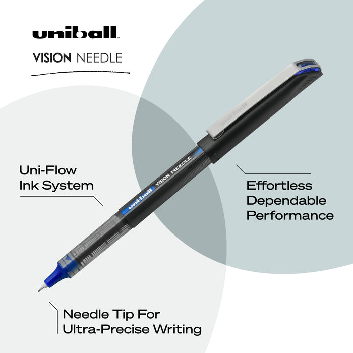 Mitsubishi Pencil Uni-Ball Vision Needle Rollerball Pen 12-Count Pack-Kiichin - The #1 Place for Japanese Goods in Your Hand!