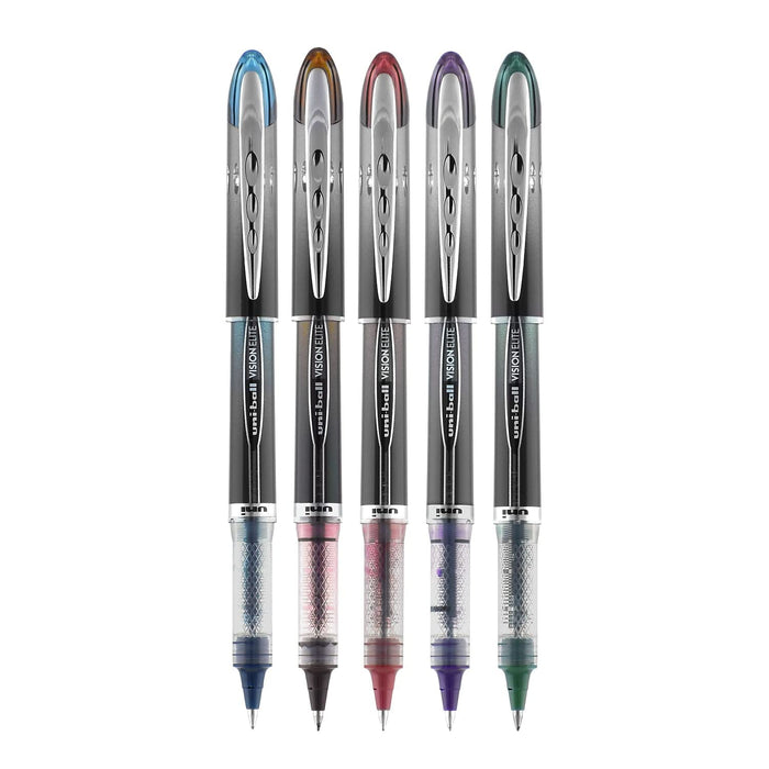 Mitsubishi Pencil Uni-Ball Vision Elite Blx Rollerball Pen 5mm Assorted 5pcs Set-Kiichin - The #1 Place for Japanese Goods in Your Hand!