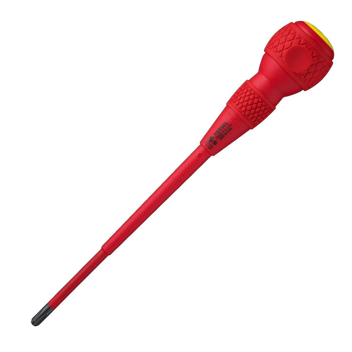 Vessel Insulated Ball Grip Driver +3 X 150 Shock Prevention VDE Certified 200V-Kiichin - The #1 Place for Japanese Goods in Your Hand!