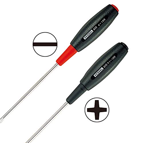 Vessel Thin Shaft Cushion Grip Driver 4x200 - Premium 610 Vessel Tool-Kiichin - The #1 Place for Japanese Goods in Your Hand!
