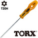 Vessel Tamper-Proof Torx T20H Power Grip Screwdriver 120mm - B-5400Tx Model-Kiichin - The #1 Place for Japanese Goods in Your Hand!