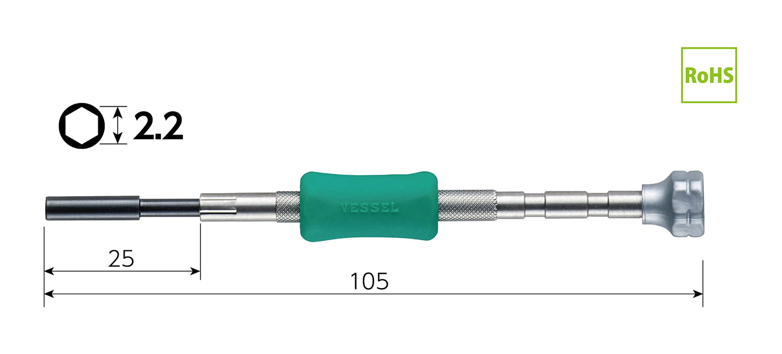 Vessel TD-52 Precision Nut Driver H2.2 Quality Design Professional Tool-Kiichin - The #1 Place for Japanese Goods in Your Hand!