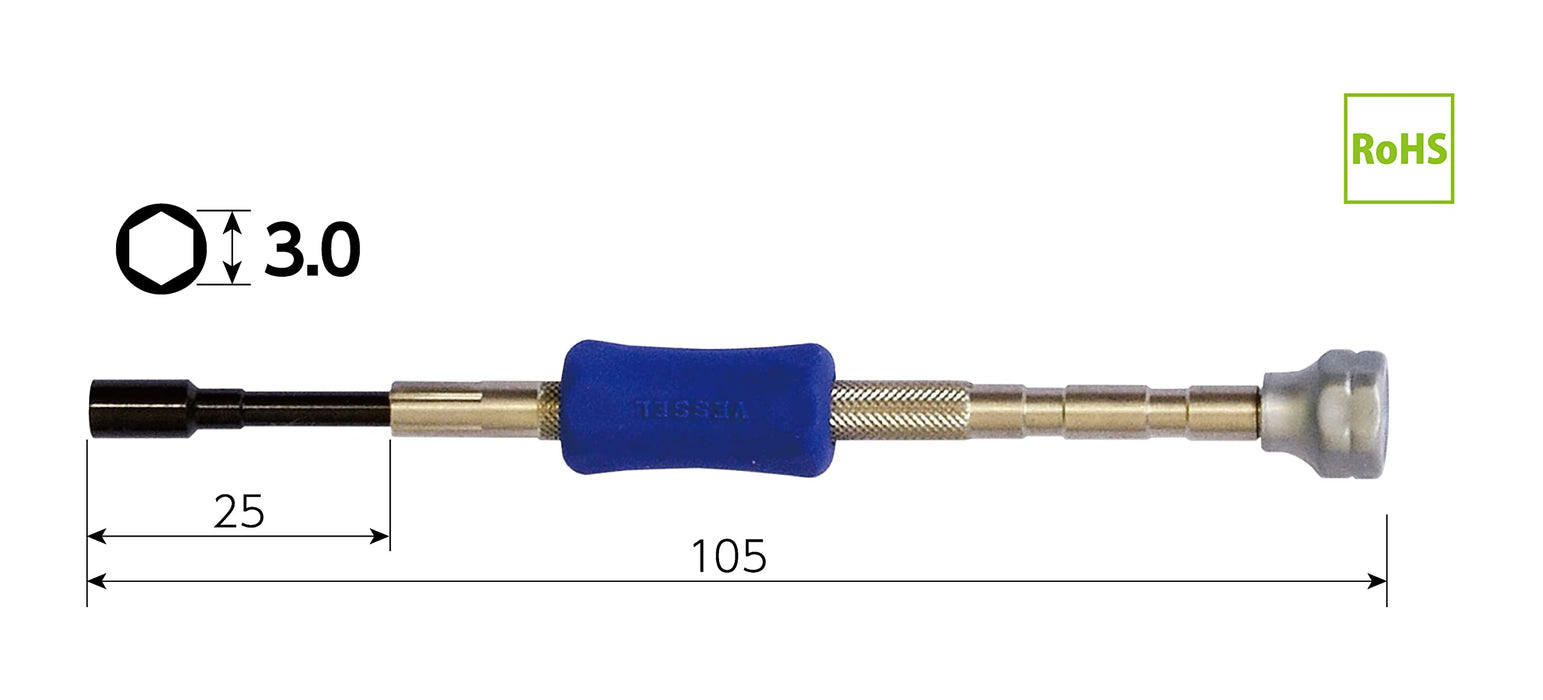 Vessel TD-52 H3.0 Precision Nut Driver - High Quality Tool by Vessel-Kiichin - The #1 Place for Japanese Goods in Your Hand!