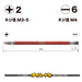 Vessel GS142615 Double-Ended Combination Gosai Bit +2/-6x150 2 Pieces Set-Kiichin - The #1 Place for Japanese Goods in Your Hand!