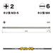 Vessel Double Ended Combination Gosai Bit +2/-6x200 1 Piece - GS142620 Model-Kiichin - The #1 Place for Japanese Goods in Your Hand!
