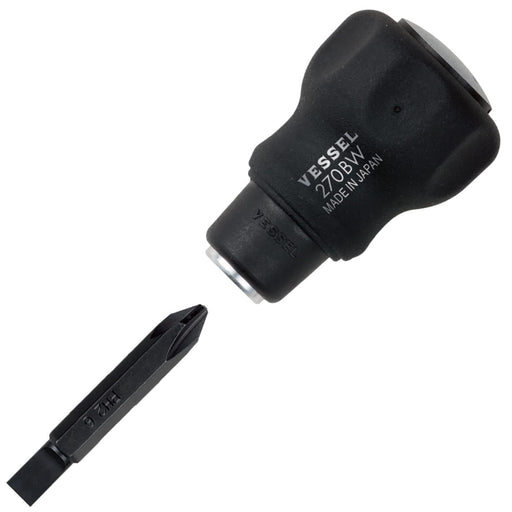 Vessel Stubby Driver Set with +2/-6 Short Bit - 270Bw-62 Vessel Replacement Kit-Kiichin - The #1 Place for Japanese Goods in Your Hand!