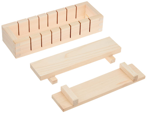Karin Lacquerware Yamako 5-Piece Wooden Sushi Press Set White Wood Bss22-Kiichin - The #1 Place for Japanese Goods in Your Hand!