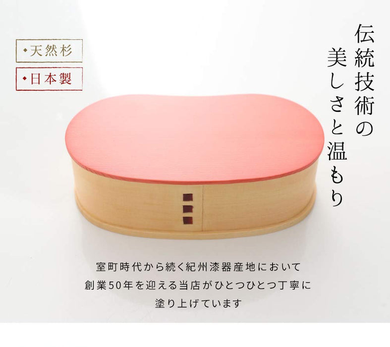 Yamaya Lacquerware Shop Pink Magewappa Lunch Box with Dividers Made in Japan-Kiichin - The #1 Place for Japanese Goods in Your Hand!