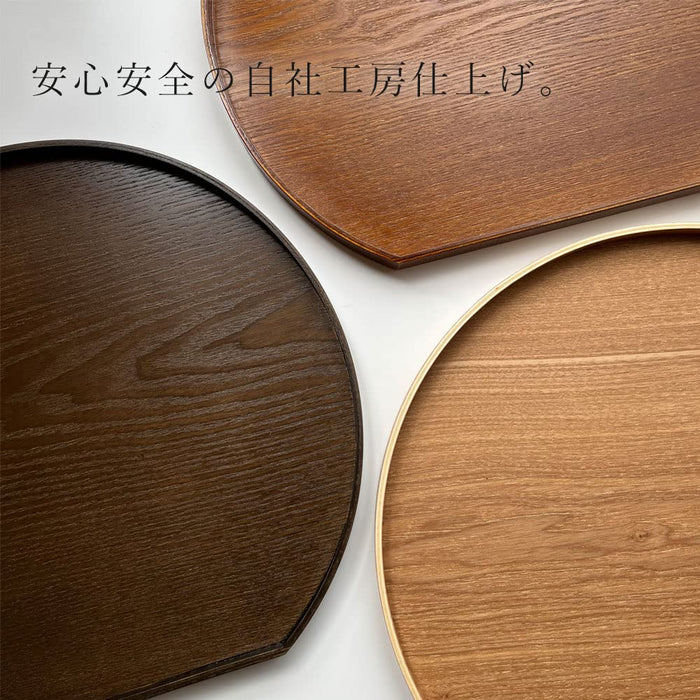 Yamaya Lacquerware Shop Half Moon Natural Wood Tray 36Cm 3 Colors Available-Kiichin - The #1 Place for Japanese Goods in Your Hand!