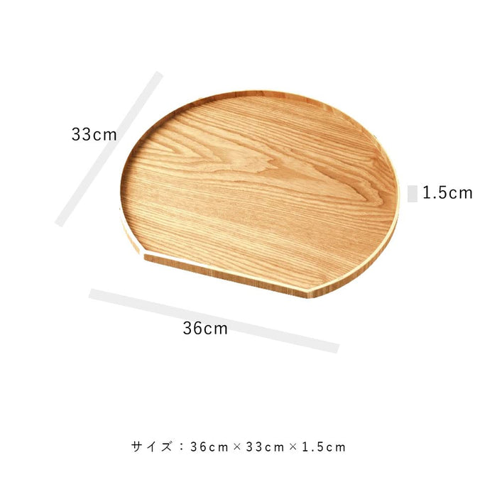 Yamaya Lacquerware Shop Half Moon Natural Wood Tray 36Cm 3 Colors Available-Kiichin - The #1 Place for Japanese Goods in Your Hand!