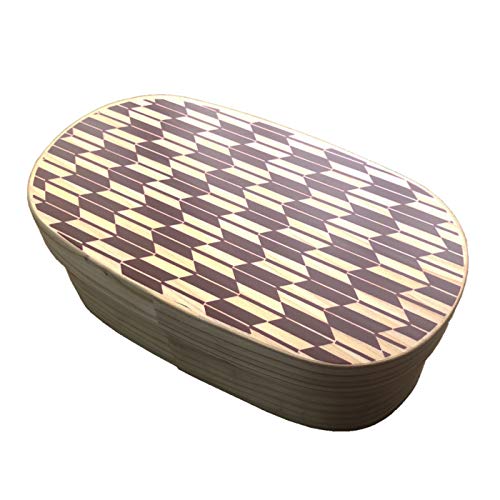 Yamaya Lacquerware Shop Arrow Feather Vermilion Blue 500ml Bento Box Japan-Kiichin - The #1 Place for Japanese Goods in Your Hand!