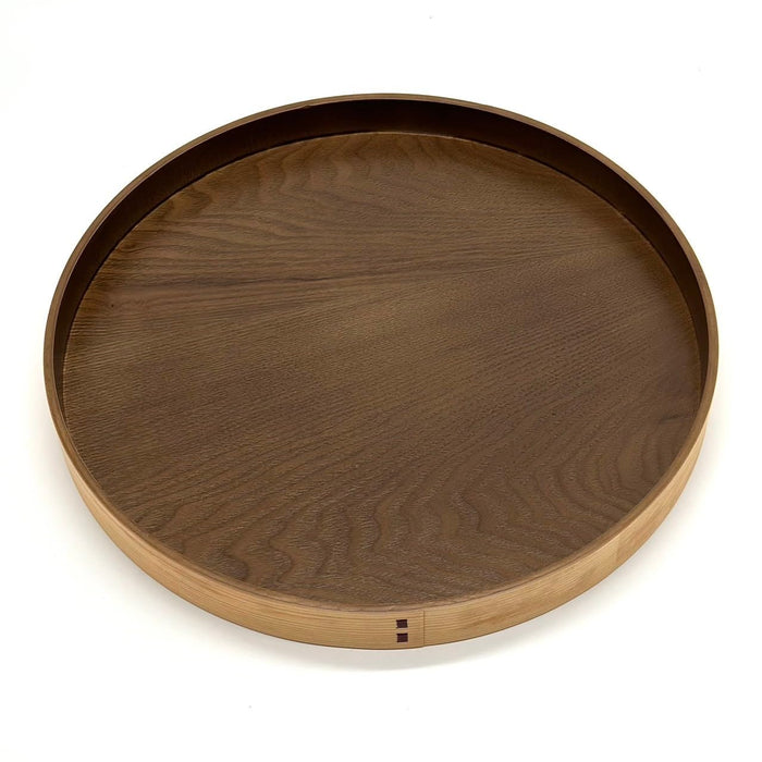 Yamaya Lacquerware Shop Marron Brown Round Wood Tray - 4 Colors Magewappa-Kiichin - The #1 Place for Japanese Goods in Your Hand!