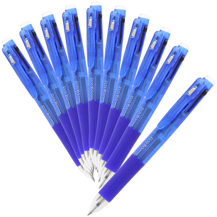 Zebra Sarasa 3 Ballpoint Pen 0.5mm 3-Color White Pack of 10-Kiichin - The #1 Place for Japanese Goods in Your Hand!