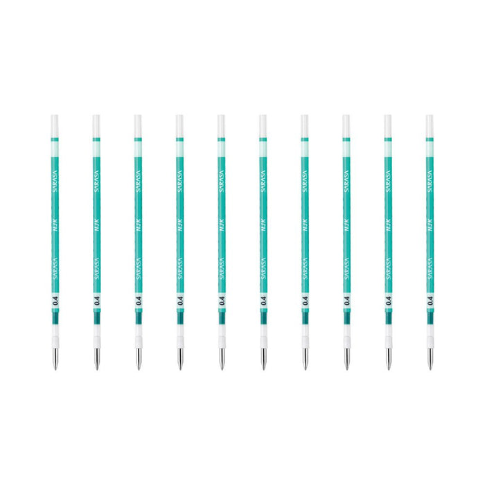 Zebra Sarasa Select 0.4 Lead Blue Green Ballpoint Pen Refill 10 Pieces Pack-Kiichin - The #1 Place for Japanese Goods in Your Hand!