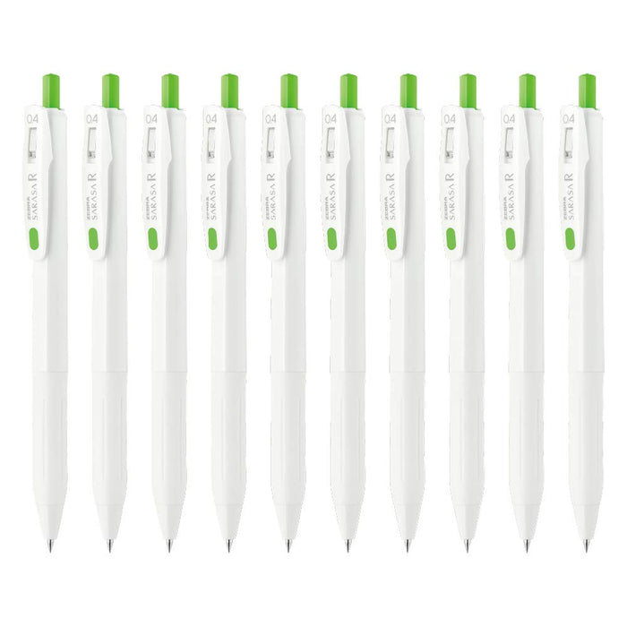Zebra Sarasa R Fresh Green 0.4mm Gel Ballpoint Pen Pack of 10-Kiichin - The #1 Place for Japanese Goods in Your Hand!