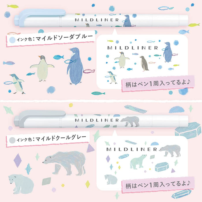 Zebra 5-Color Mild Liner Highlighter Set Zebra Brand Wkt7-As-5C-A-Kiichin - The #1 Place for Japanese Goods in Your Hand!
