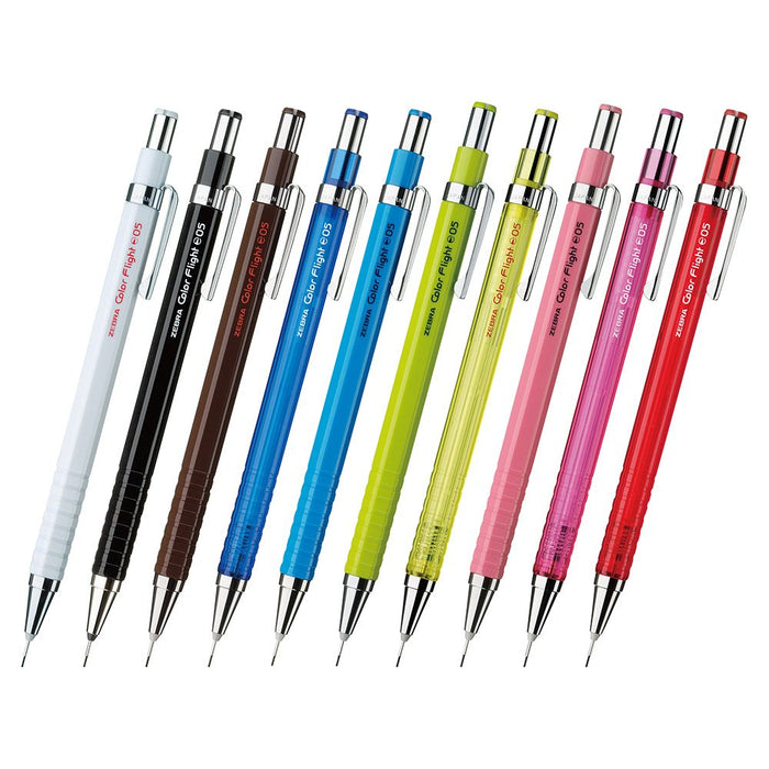 Zebra Coral Pink 0.5 Mechanical Pencil Flight Color Set of 10 Pieces-Kiichin - The #1 Place for Japanese Goods in Your Hand!