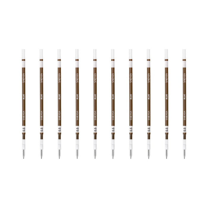 Zebra Sarasa Select Ballpoint Pen Refill 0.5mm Lead Brown Pack of 10 B-RNJK5-E-Kiichin - The #1 Place for Japanese Goods in Your Hand!