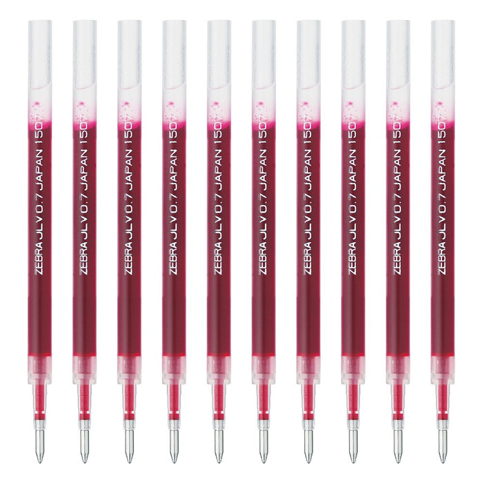 Zebra Sarasa Dry Red Gel Ballpoint Pen Refill Jlv-0.7 Lead Pack of 10-Kiichin - The #1 Place for Japanese Goods in Your Hand!